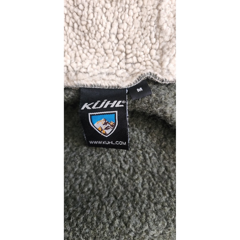 KUHL Women's Medium Green Alpaca Fleece Zip Up Hoodie Jacket Outdoors Hike Camp - Picture 4 of 5